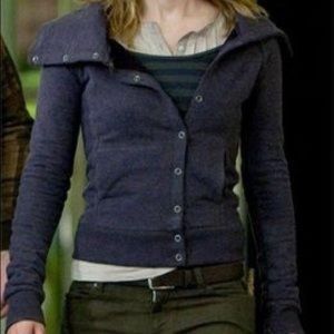 ISO H&M side snap jacket purple